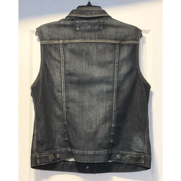 Express Women’s Denim Sleeveless Vest Button-Up with Pockets, Size L - Picture 4 of 6